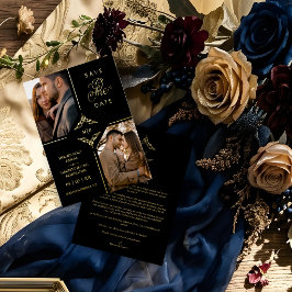 Real Golden Sophisticated Ornament Flourish  Folieneinladung