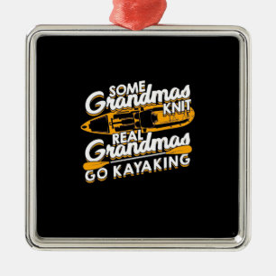 Real Grandmas Go Kayaking Ornament Aus Metall