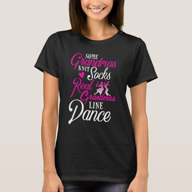 Real Grandmas Line Tanz Land Dancing T-Shirt (Vorderseite)