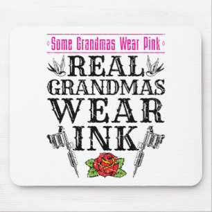 Real Grandmas Trak Tattoo Tattooed Großmutter Mousepad