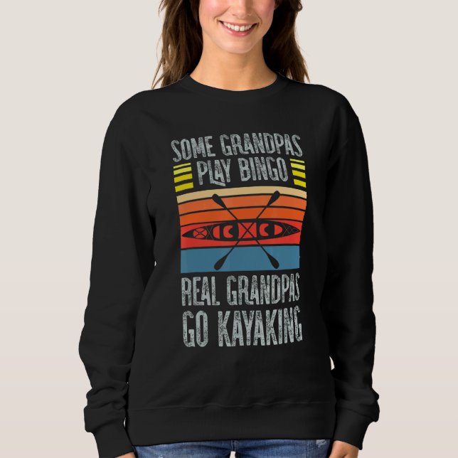 Real Grandpas Go Kayaking Retro Vintag Sweatshirt (Vorderseite)