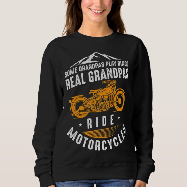 Real Grandpas Motorrad Geschenk für Biker Sweatshirt (Vorderseite)