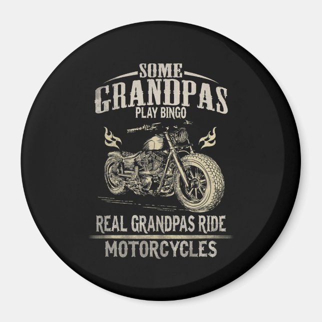 Real Grandpas Ride Motorrad Geschenk für Grandpas. Magnet (Vorne)