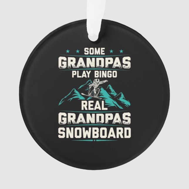 Real Grandpas Snowboard Ornament (Vorderseite)