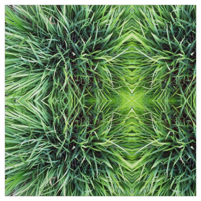Real Grass Muster in Shades von Vivid Green Stoff (Muster)