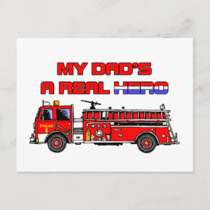 Real Hero Firefighter Postkarte