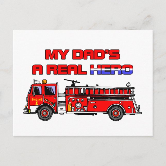 Real Hero Firefighter Postkarte (Vorderseite)