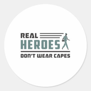 Real Heroes Paramedic Ambulance EMT EMS Funny Runder Aufkleber