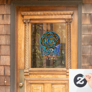 Real Hexe Fensteraufkleber