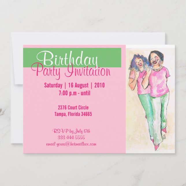 Real Hübsch Girls Studentinnenverbindung Girls - E Einladung (Vorderseite)