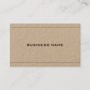Real Kraft Paper Creative Professional Company Visitenkarte