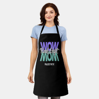 Real Legit Wow Mama Print (Lila, Aquamarin & weiß) Schürze
