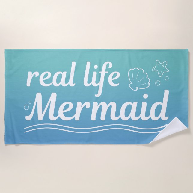 Real Life Mermaid Strandtuch (Vorderseite)
