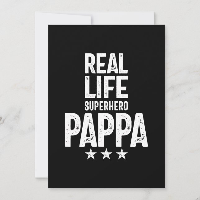 Real Life Superhero Pappa | Father Gift Dankeskarte (Vorderseite)