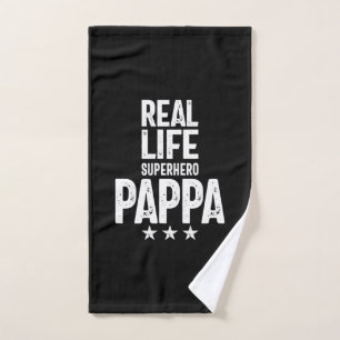 Real Life Superhero Pappa Father Gift Handtuch