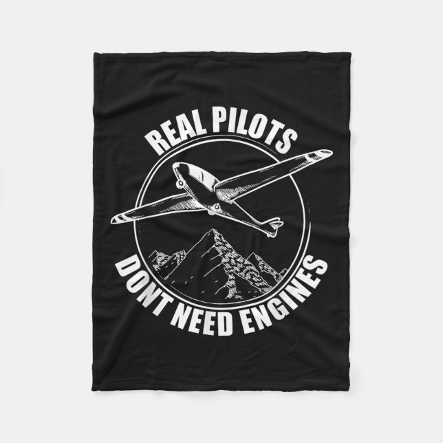 Real Lots Dont Need Engines - Glider Lot Gift  Fleecedecke (Vorderseite)