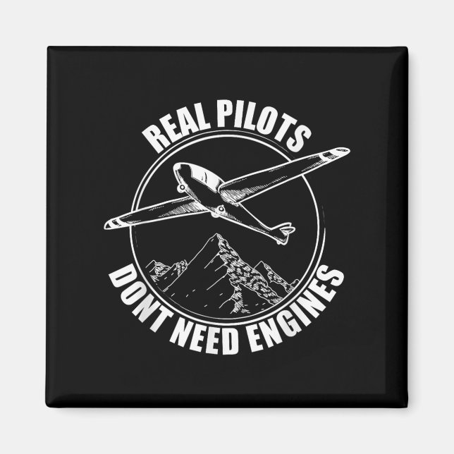 Real Lots Dont Need Engines - Glider Lot Gift  Magnet (Vorne)