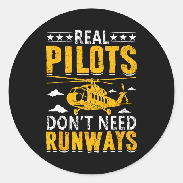 Real Lots Don't Need Runways  Runder Aufkleber (Vorderseite)