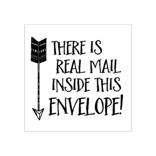 Real Mail Inside Envelope Art Gummistempel
