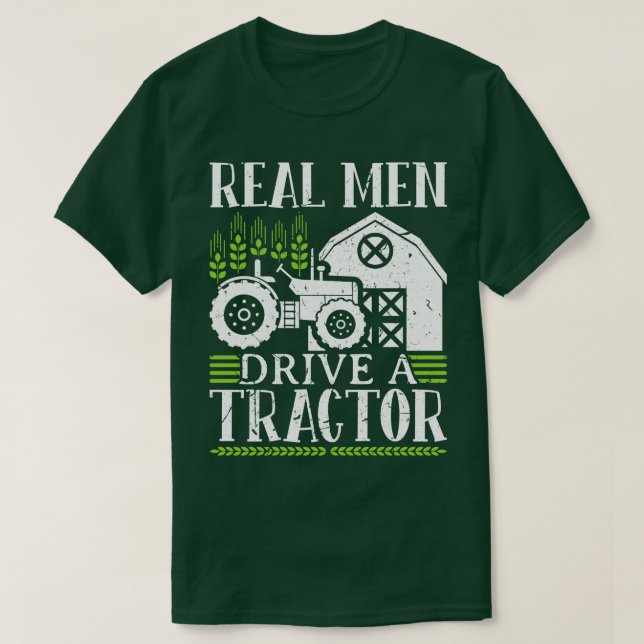 Real Man fährt einen Traktor T-Shirt (Design vorne)