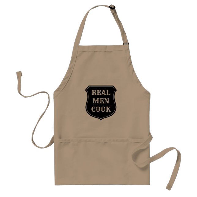 Real Men Cook funny BBBQ cooking apron for him Schürze (Vorne)