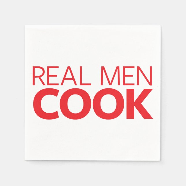 Real Men Cook Serviette (Vorderseite)