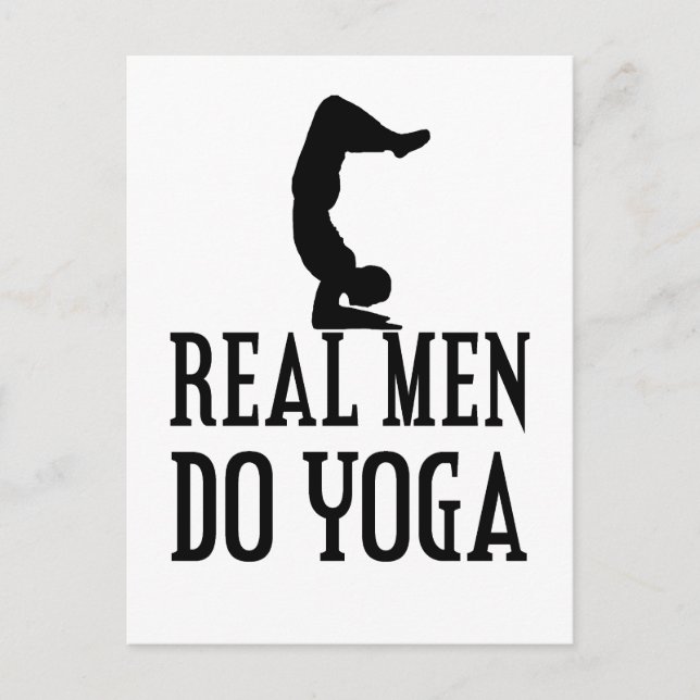 Real Men Do Yoga Postkarte (Vorderseite)