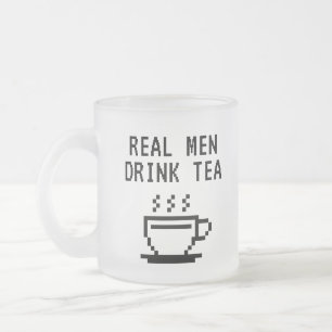 Real Men Drink Tee lustig Mattglastasse