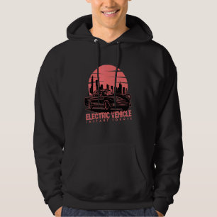 Real Men fahren elektrische Auto E-Car Plug-In Tor Hoodie