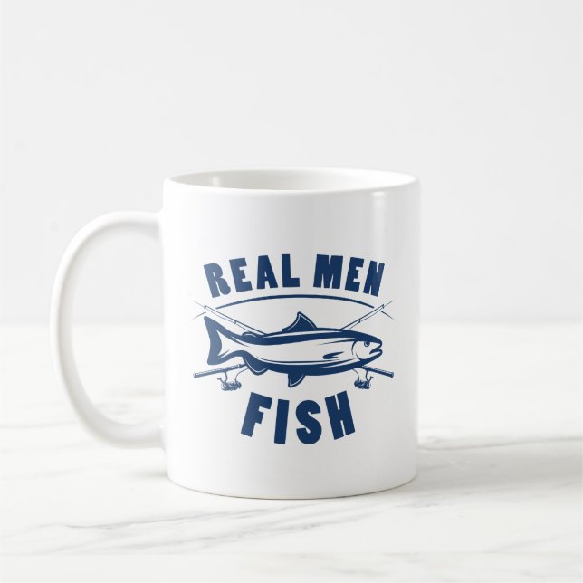 Real Men Fish Kaffeetasse (Links)
