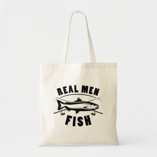 Real Men Fish Tragetasche (Vorne)