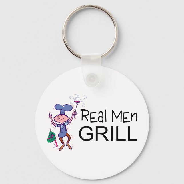 Real Men Grill Schlüsselanhänger (Vorderseite)