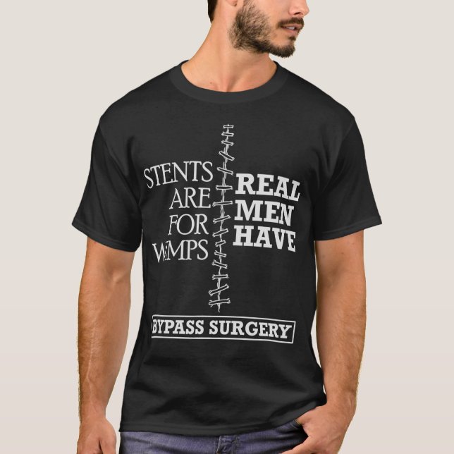 Real Men haben Bypass Operation Open Heart Operati T-Shirt (Vorderseite)