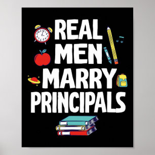 Real Men heiraten Principals Happy Wedding Verheir Poster