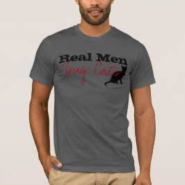 Real Men Hug Cats Kitty Liebe Funny Animal Lover T-Shirt