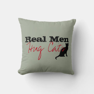Real Men Hug Cats Kitty Liebe Funny Kissen