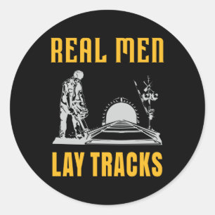 Real men legendäre Tracks Runder Aufkleber