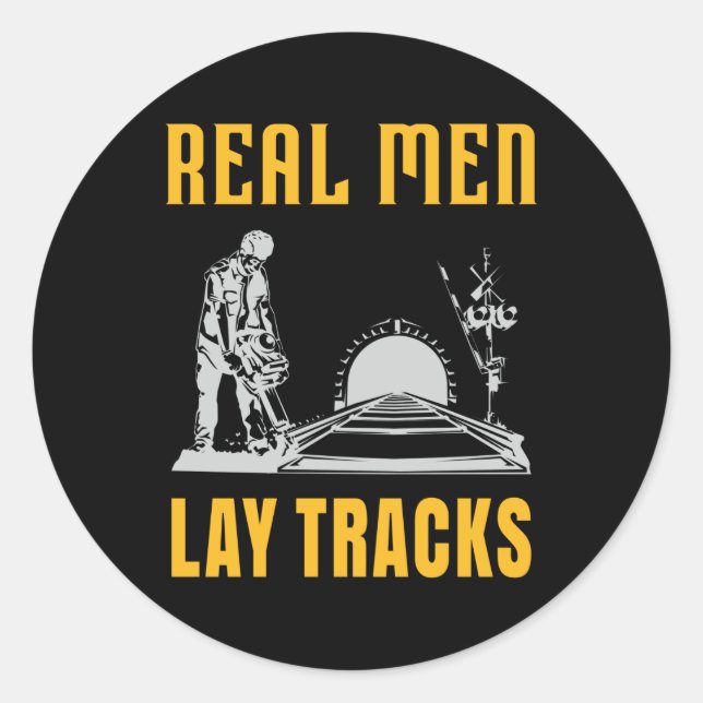 Real men legendäre Tracks Runder Aufkleber (Vorderseite)