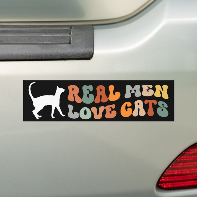 Real Men Liebe Cats Funny Autoaufkleber (Auf Auto)