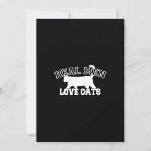 Real Men Liebe Cats Grafisches Design auf schwarze