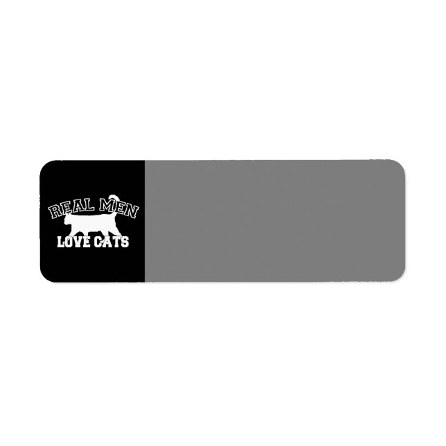 Real Men Liebe Cats Grafisches Design auf schwarze (Vorne)