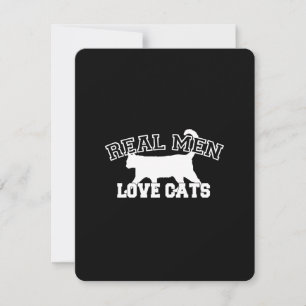 Real Men Liebe Cats Grafisches Design auf schwarze