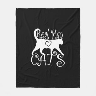 Real Men Liebe Cats Jazzy Style Fleecedecke