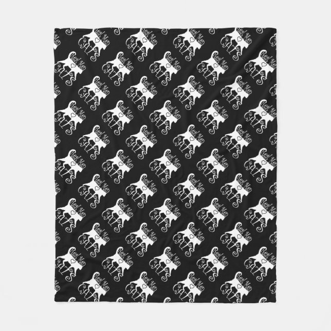 Real Men Liebe Cats Jazzy Style Fleecedecke (Vorderseite)
