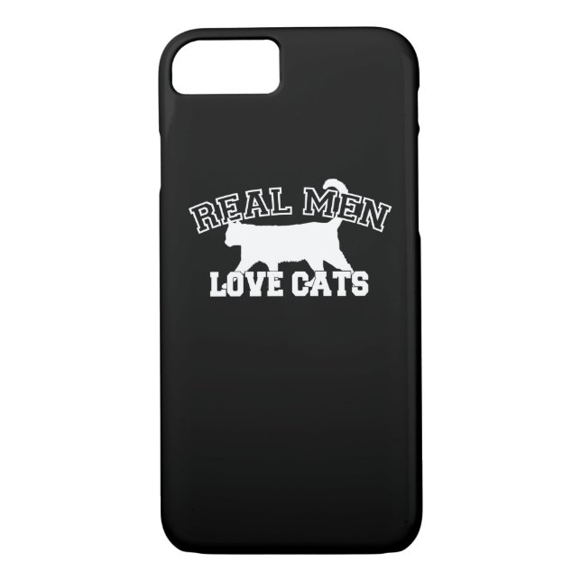 Real Men Liebe Cats Statement Case-Mate iPhone Hülle (Rückseite)