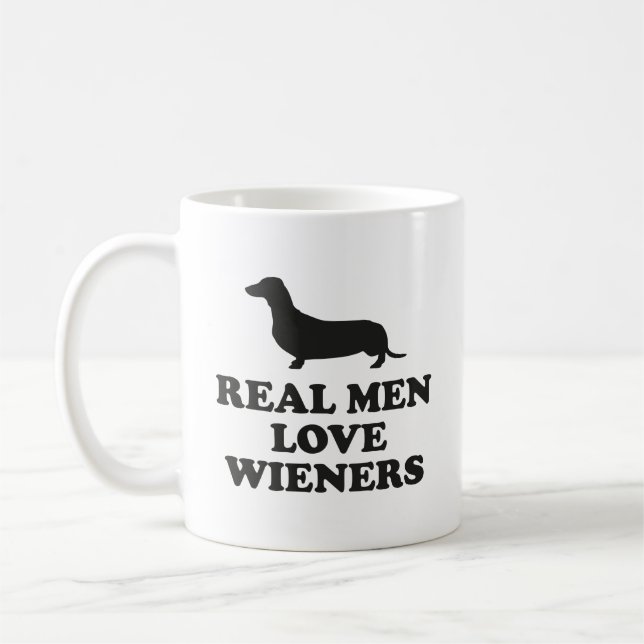 Real Men Liebe Dackeln Kaffee Tasse (Links)