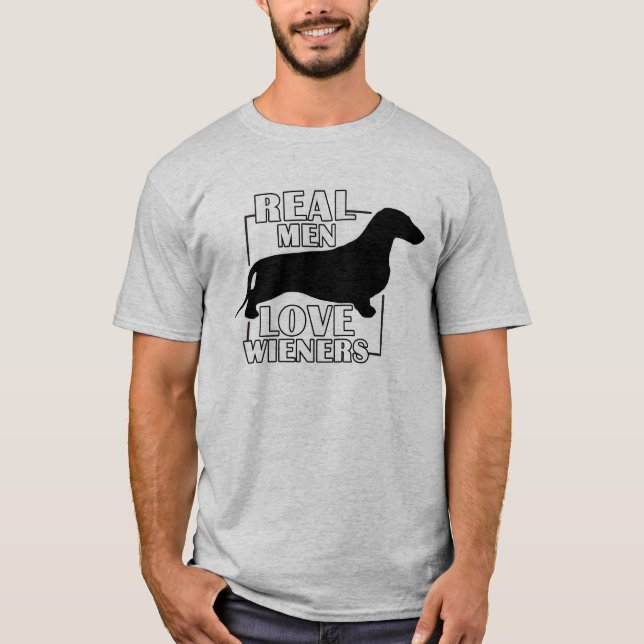 Real Men LIEBE Dackeln T-Shirt (Vorderseite)