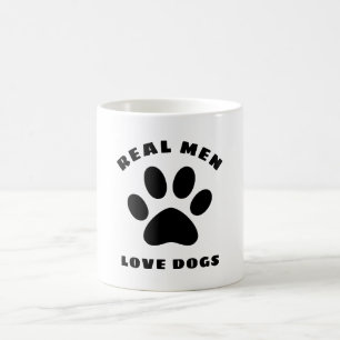 Real Men Liebe Hunde Benutzerdefinierter Text Pers Kaffeetasse