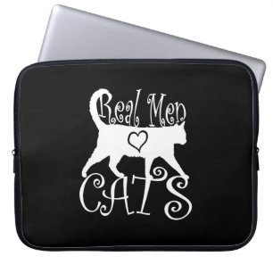Real Men Liebe Katzen auf Black Laptopschutzhülle