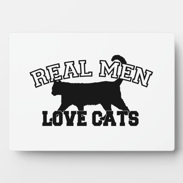 Real Men Liebe Katzen Fotoplatte (Vorderseite)